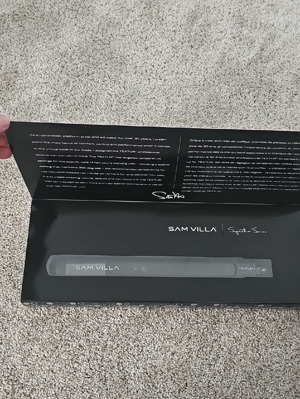NEW!!!***Sam Villa Signature Texture Iron - Black/Silver - Picture 3 of 5